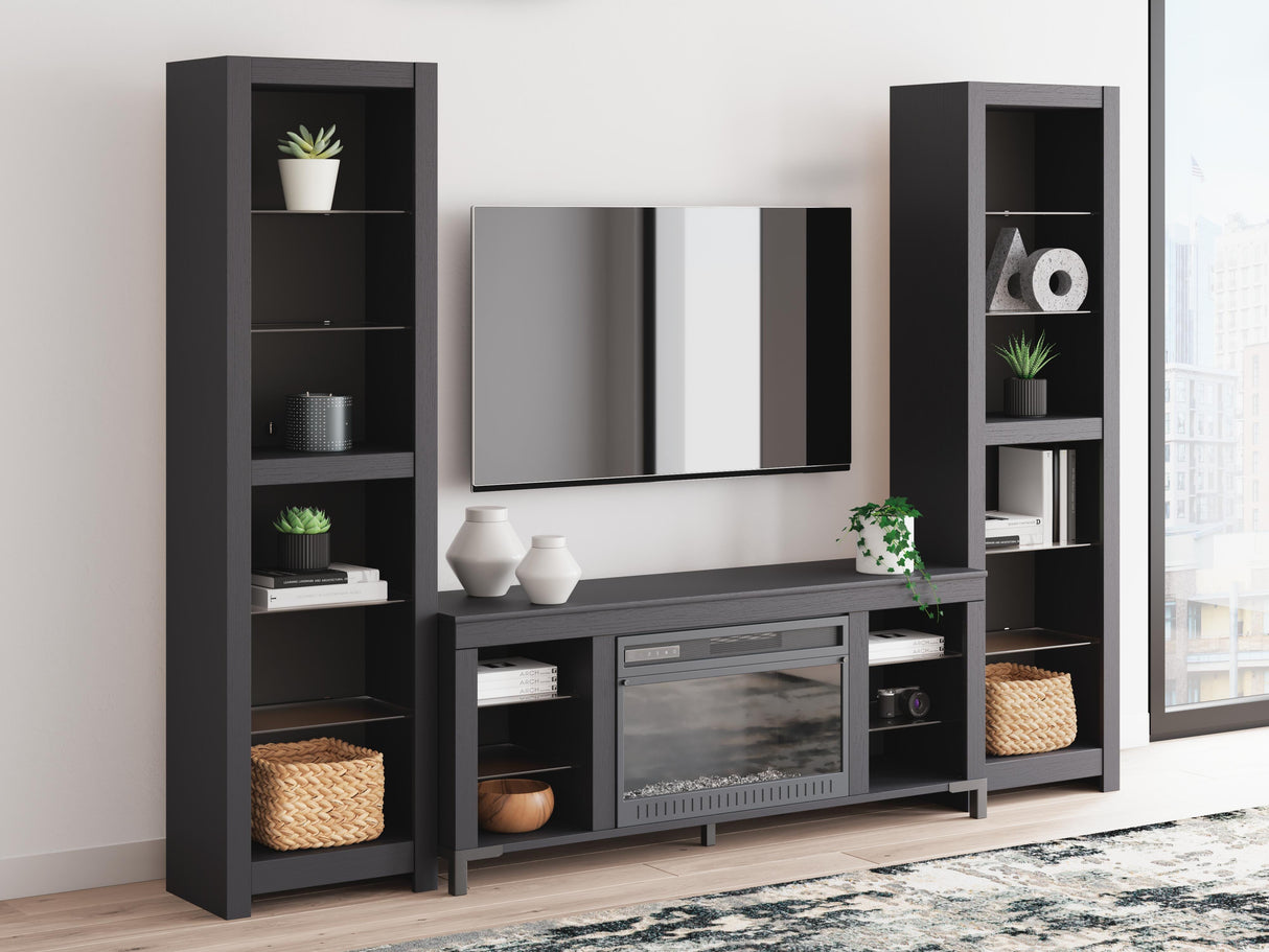 Cayberry 3-Piece Entertainment Center with Electric Fireplace - W2721W2