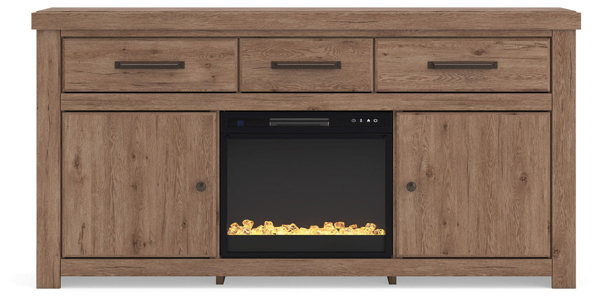 Garistyn 73" TV Stand with Electric Fireplace - W2844W4