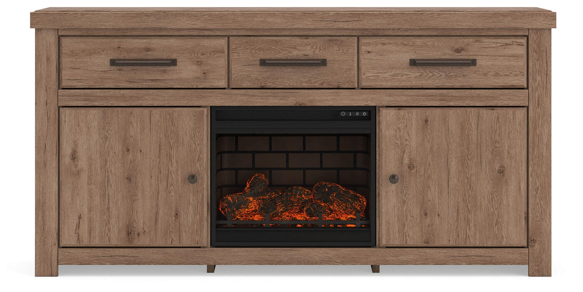 Garistyn 73" TV Stand with Electric Fireplace - W2844W3