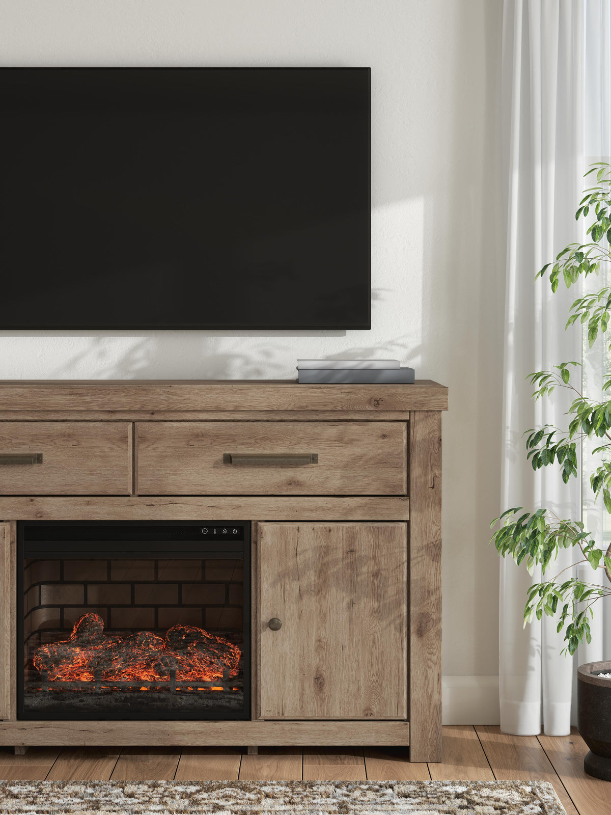 Garistyn 62" TV Stand with Electric Fireplace - W2844W1