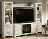 Bellaby 4-Piece Entertainment Center with Electric Fireplace - W331W8