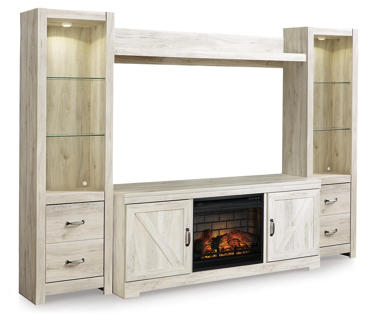Bellaby 4-Piece Entertainment Center with Electric Fireplace - W331W8