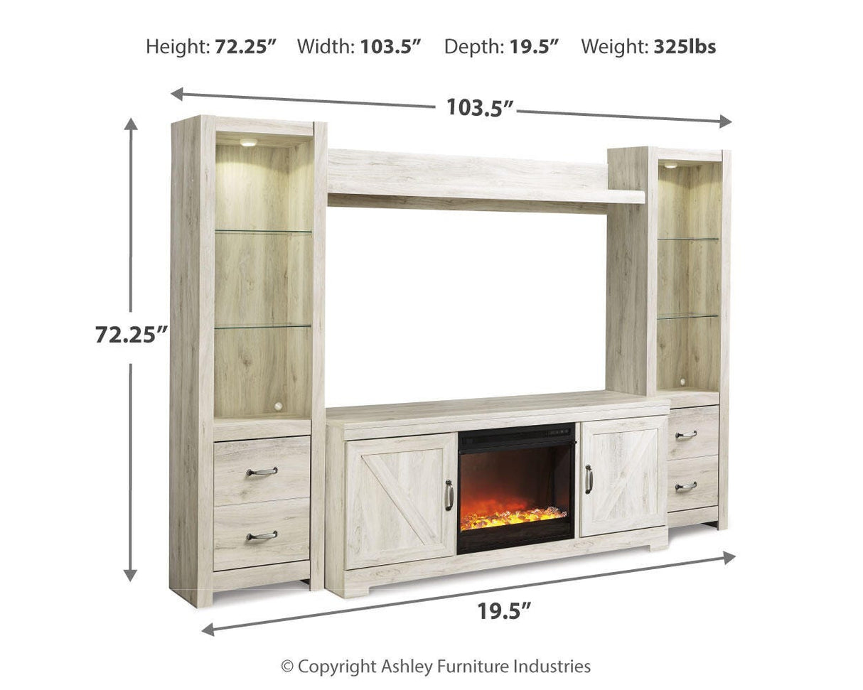 Bellaby 4-Piece Entertainment Center with Fireplace - W331W5