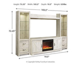 Bellaby 4-Piece Entertainment Center with Fireplace - W331W5