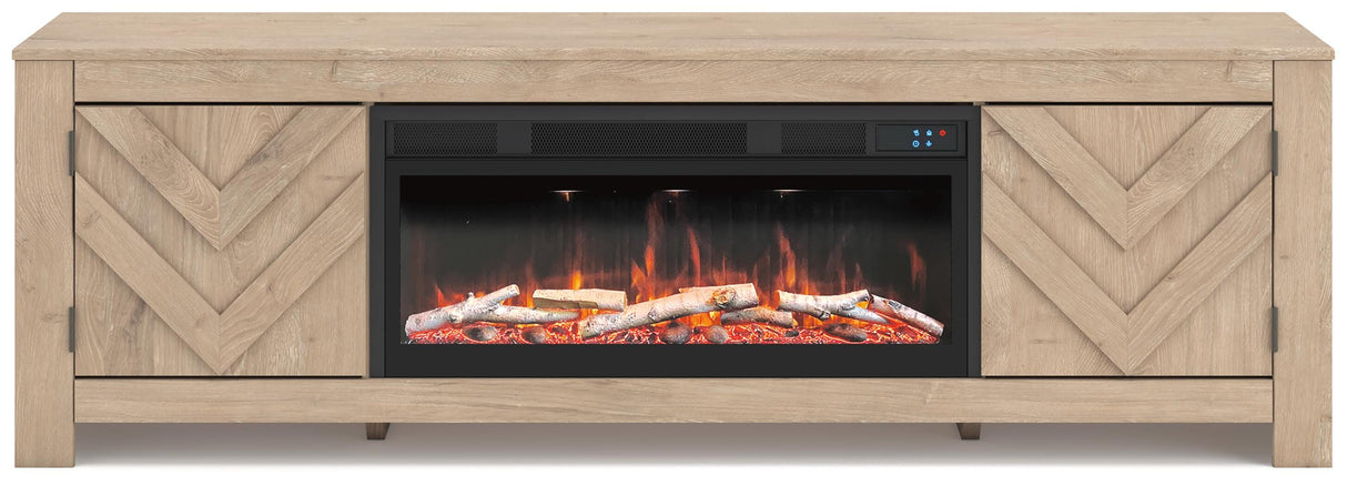 Cayboni 71" TV Stand with Electric Fireplace - W3787W1