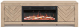 Cayboni 71" TV Stand with Electric Fireplace - W3787W1