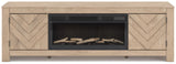 Cayboni 71" TV Stand with Electric Fireplace - W3787W1