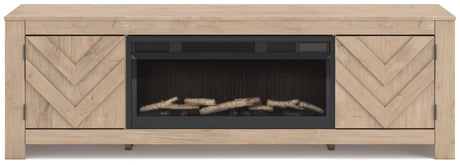 Cayboni 71" TV Stand with Electric Fireplace - W3787W1