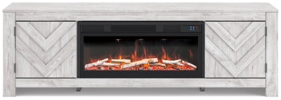Cayboni 71" TV Stand with Electric Fireplace - W3788W1
