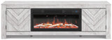 Cayboni 71" TV Stand with Electric Fireplace - W3788W1