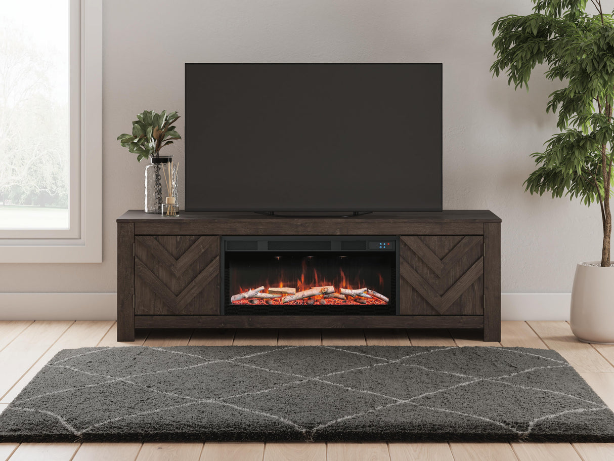 Cayboni 71" TV Stand with Electric Fireplace - W3789W1