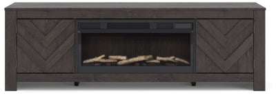 Cayboni 71" TV Stand with Electric Fireplace - W3789W1