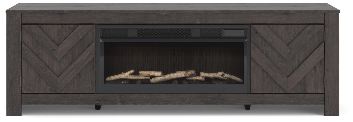 Cayboni 71" TV Stand with Electric Fireplace - W3789W1