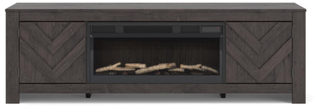 Cayboni 71" TV Stand with Electric Fireplace - W3789W1