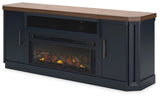 Landocken 83" TV Stand with Electric Fireplace - W402W1