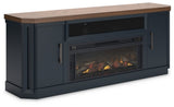 Landocken 83" TV Stand with Electric Fireplace - W402W1