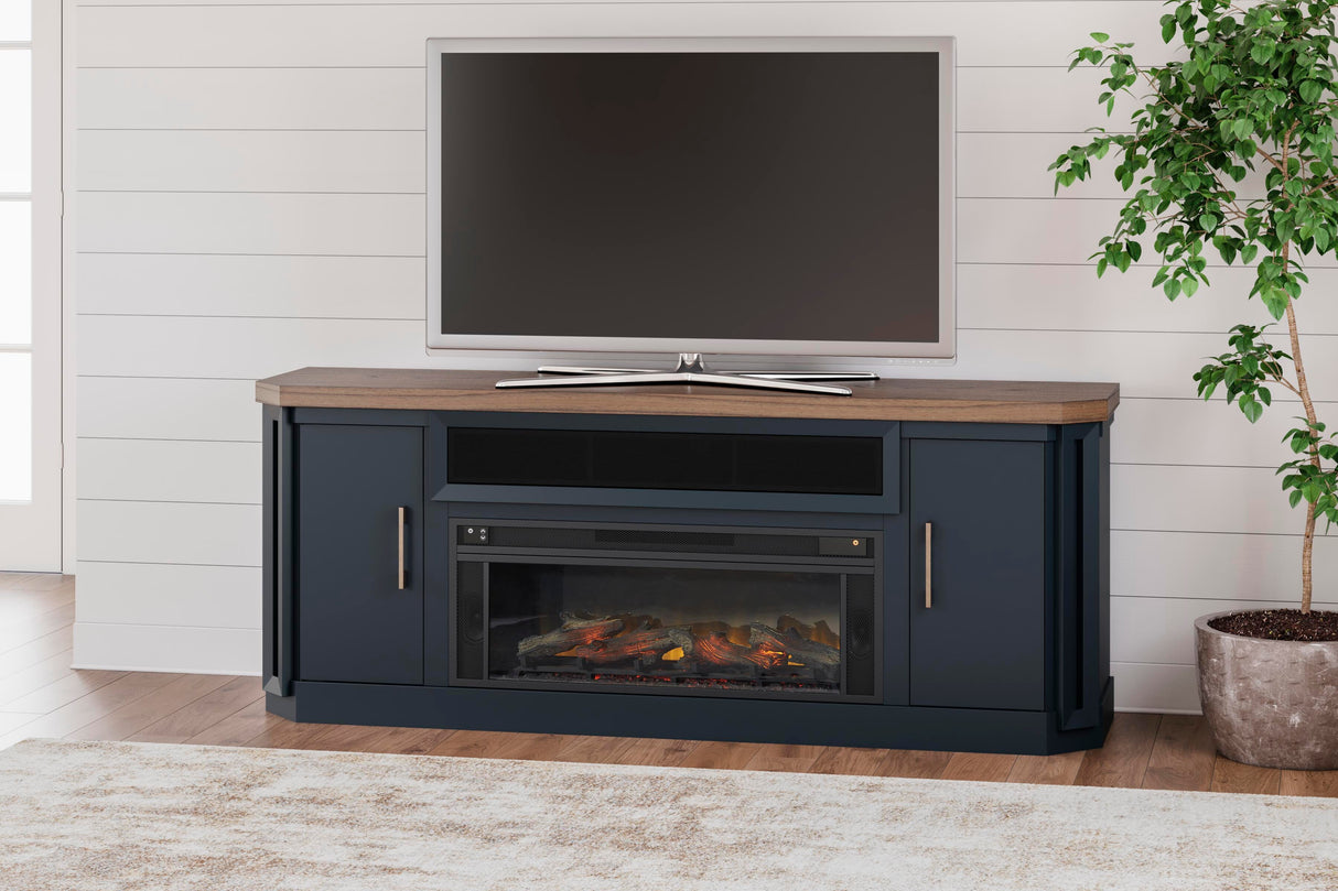 Landocken 83" TV Stand with Electric Fireplace - W402W1