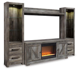 Wynnlow 4-Piece Entertainment Center with Electric Fireplace - W440W5