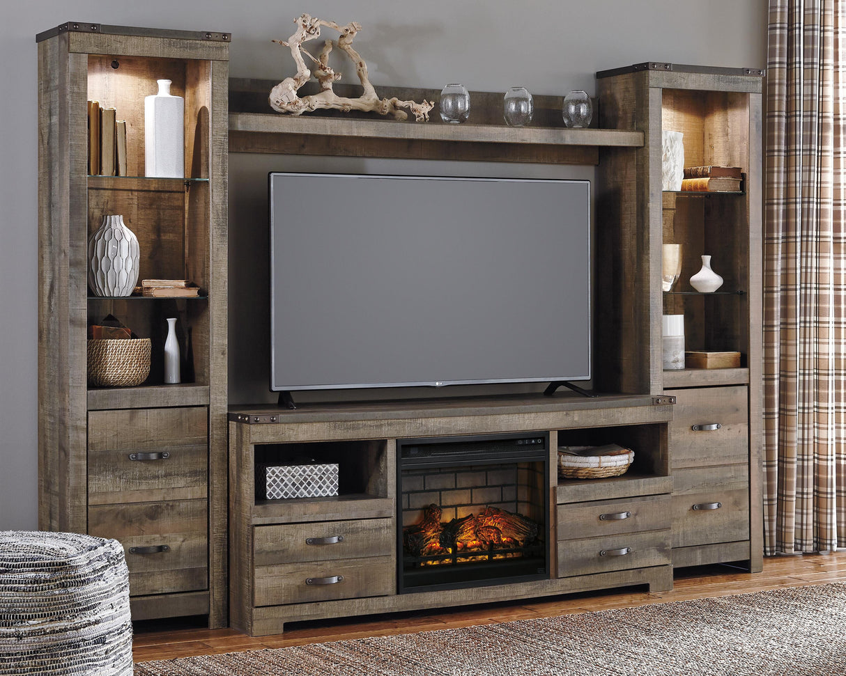 Trinell 4-Piece Entertainment Center with Electric Fireplace - W446W8