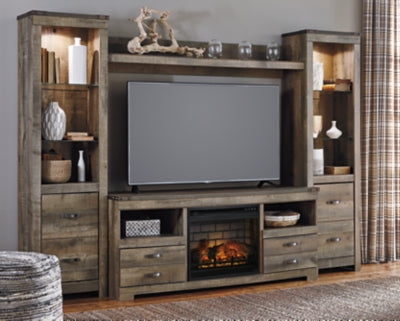 Trinell 4-Piece Entertainment Center with Electric Fireplace - W446W8