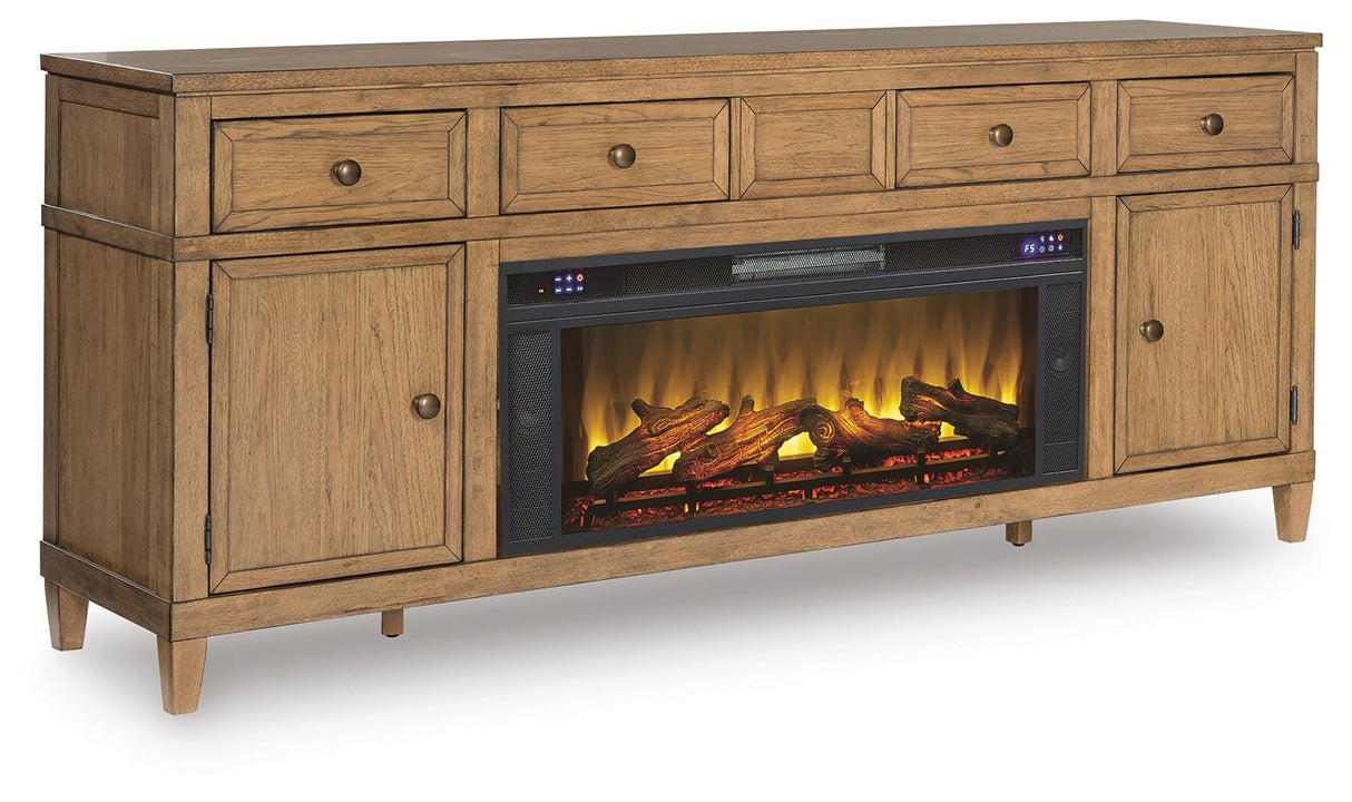 Sharlance 81" TV Stand with Electric Fireplace - W655W1