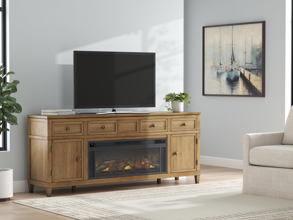Sharlance 81" TV Stand with Electric Fireplace - W655W1