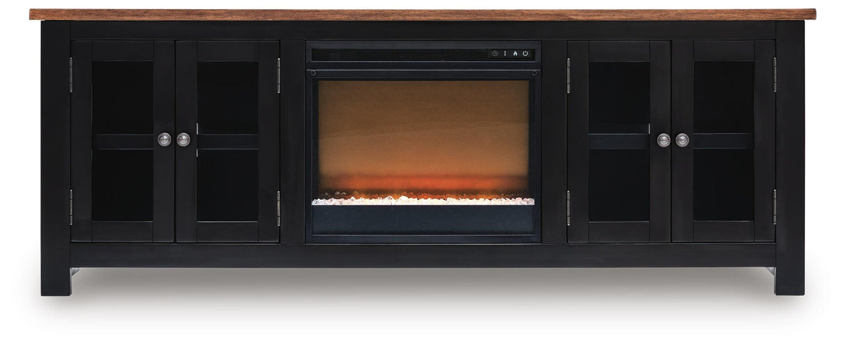 Wildenauer 76" TV Stand with Electric Fireplace - W664W2