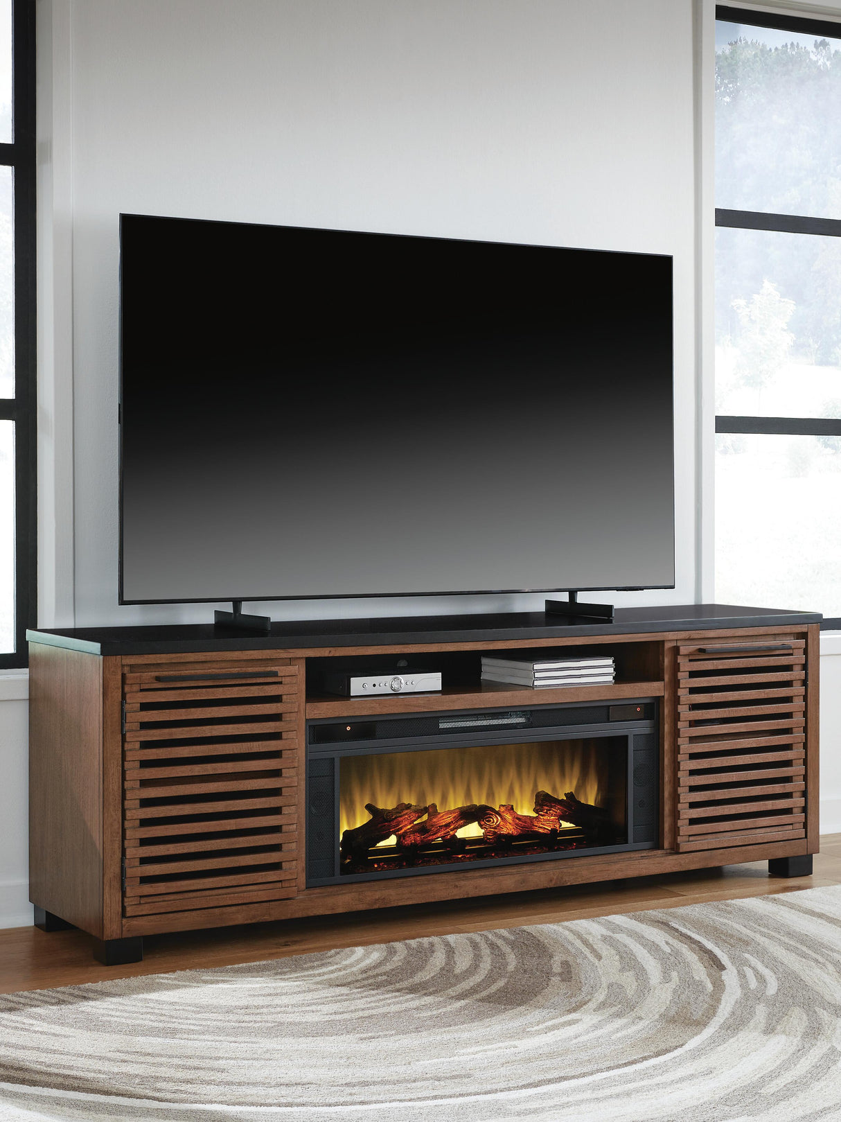 Kallari 84" TV Stand with Electric Fireplace - W737W1