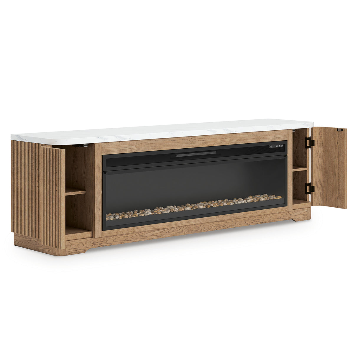 Camdill 80" TV Stand with Electric Fireplace - W808W1