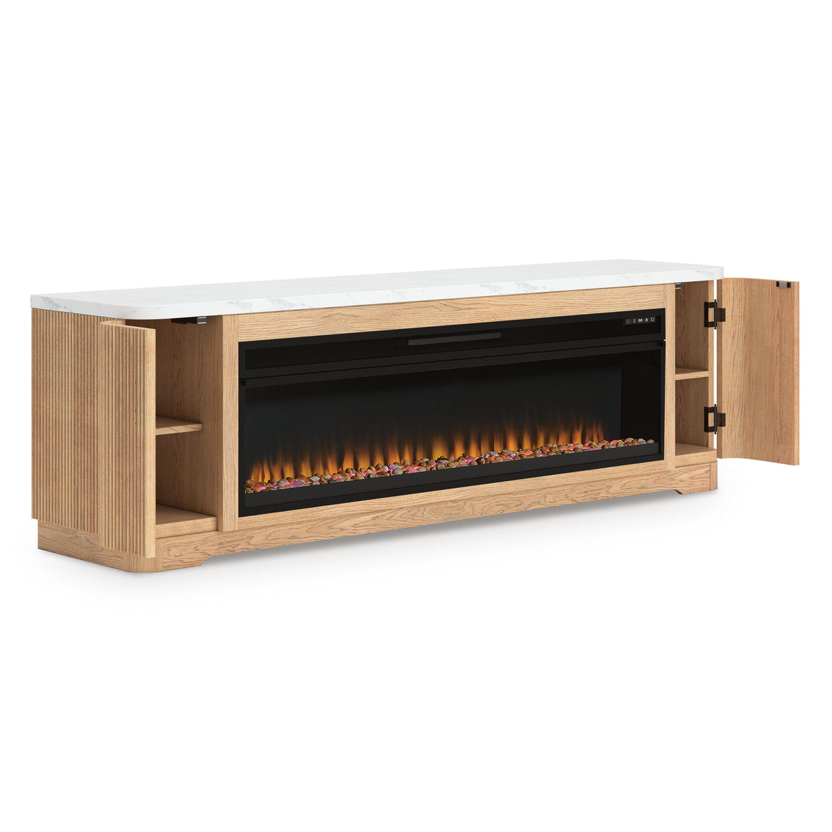Camdill 80" TV Stand with Electric Fireplace - W808W1