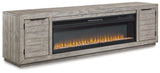 Naydell 92" TV Stand with Electric Fireplace - W996W1