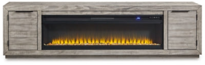 Naydell 92" TV Stand with Electric Fireplace - W996W1