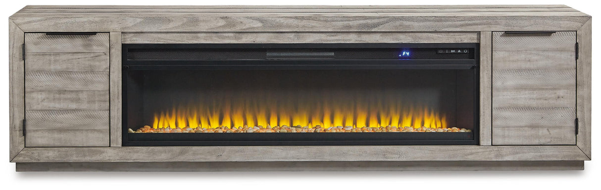 Naydell 92" TV Stand with Electric Fireplace - W996W1