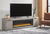 Naydell 92" TV Stand with Electric Fireplace - W996W1