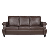 Contemporary 3 Seater Sofa With Nailhead Trim