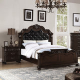 3 Piece Bedroom Set With Tufted Headboard And 2 Nightstands
