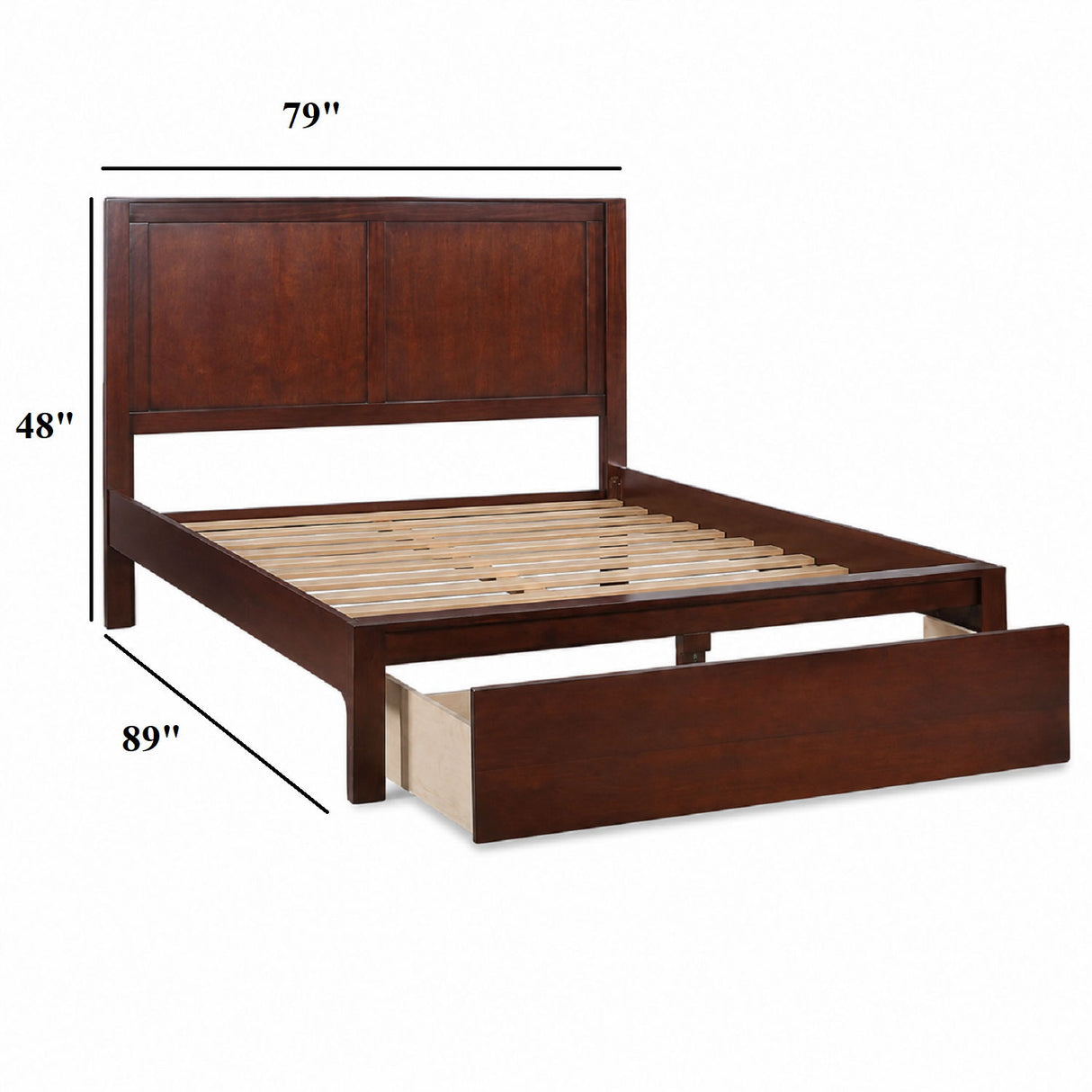Bed With 2 Panel Headboard