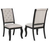 Kinzler - Side Chairs (Set of 2) - Tan / Black