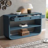 Console Table With 3 Soft Close Drawers & 2 Open Shelves