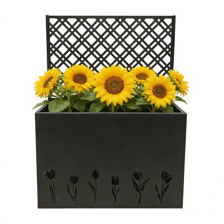 Tall Planter Raised Garden Bed With Trellis