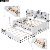 Captain Bed With Built In Bookshelves, 3 Storage Drawers, And Trundle