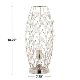 Crystal - Buds Contemporary Uplight Lamp - Polished Nickel / Clear Crystal