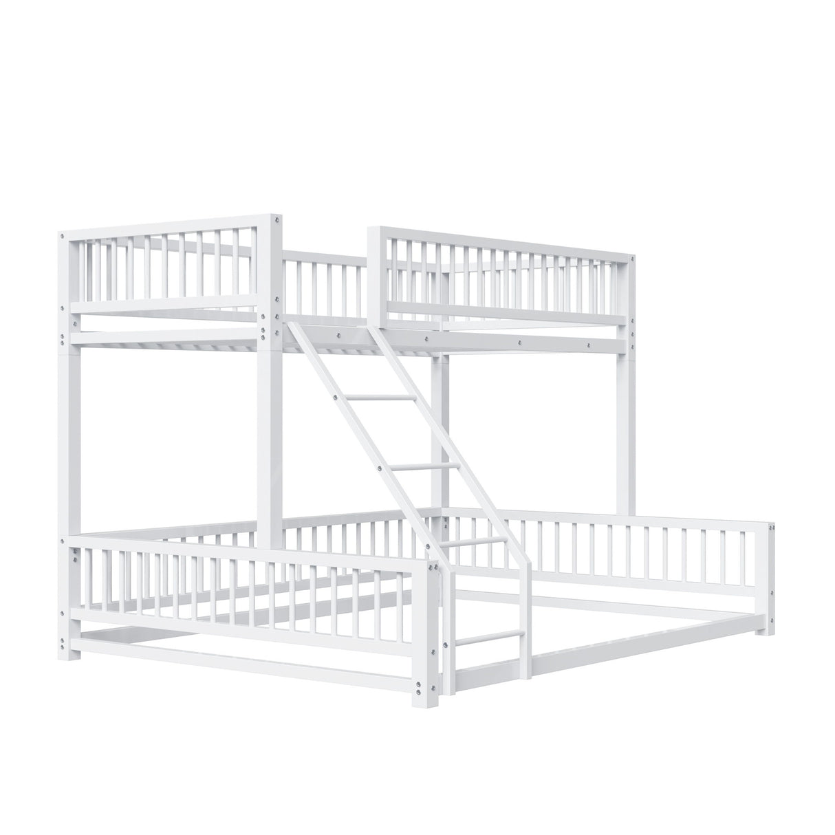 Bunk Bed With Ladder And Safety Guardrails