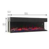 Multi Sided Electric Fireplace, With 5000 Btu Heating