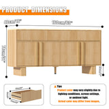 Sideboard Buffet Cabinet With 3 Drawers And 4 Doors For Dining Room