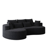 Curved Oversized Sectional Sofa With Extra Deep Seat