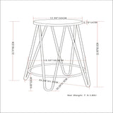 Simeon - Multifunctional Metal Stool With Wood Seat