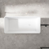 Freestandingn And Solid Surface, Soaking Bathtub For Bathroom - Matte White