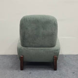 Curved Base Lazy Lounge Accent Chair - Blue / Brown