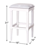 Square Stool With Upholstered Seat